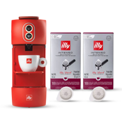 Buy illy easy coffee machine red bundle intenso 36 pods online