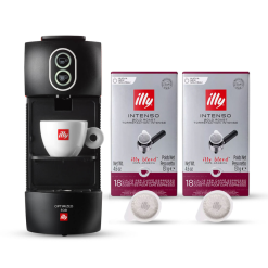 Shop for illy easy coffee machine black bundle intenso 36 pods online