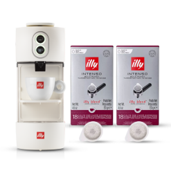 Purchase illy easy coffee machine white bundle intenso 36 pods online
