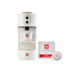 illy Easy Coffee Machine For E.S.E. Pods (White)+illy E.S.E. Pods Classico Coffee – Medium Roast (Pack of 200)